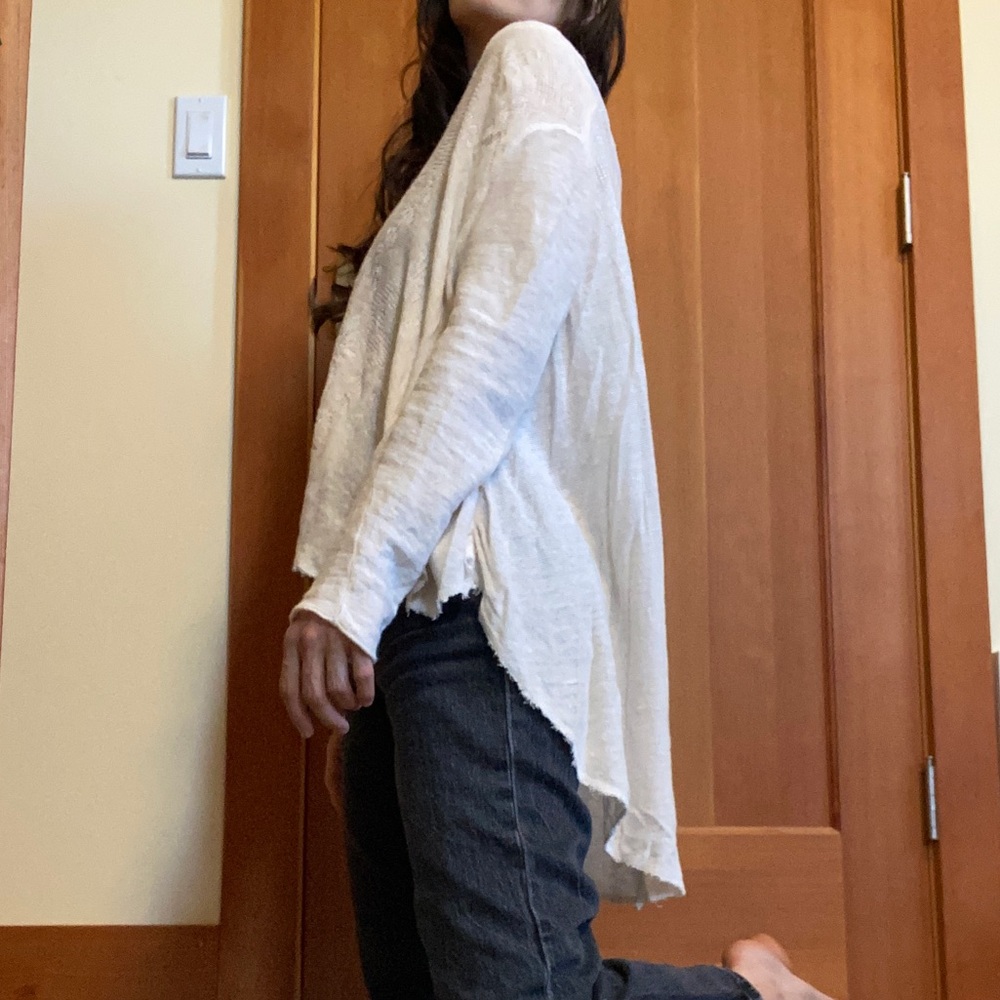 Free People Oversized Linen Knit Top - Picture 6 of 14